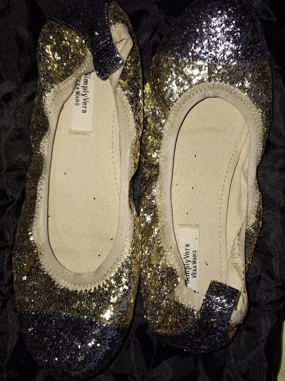 Vera Wang Sequin Loafers - Picture 2 of 3